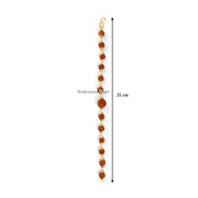 5 Mukhi Java Rudraksha Gold Plated Bracelet in India, US, UK, Australia, Europe