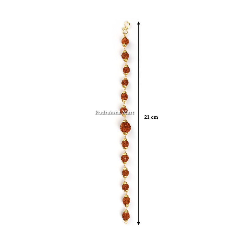 5 Mukhi Java Rudraksha Gold Plated Bracelet in India, US, UK, Australia, Europe