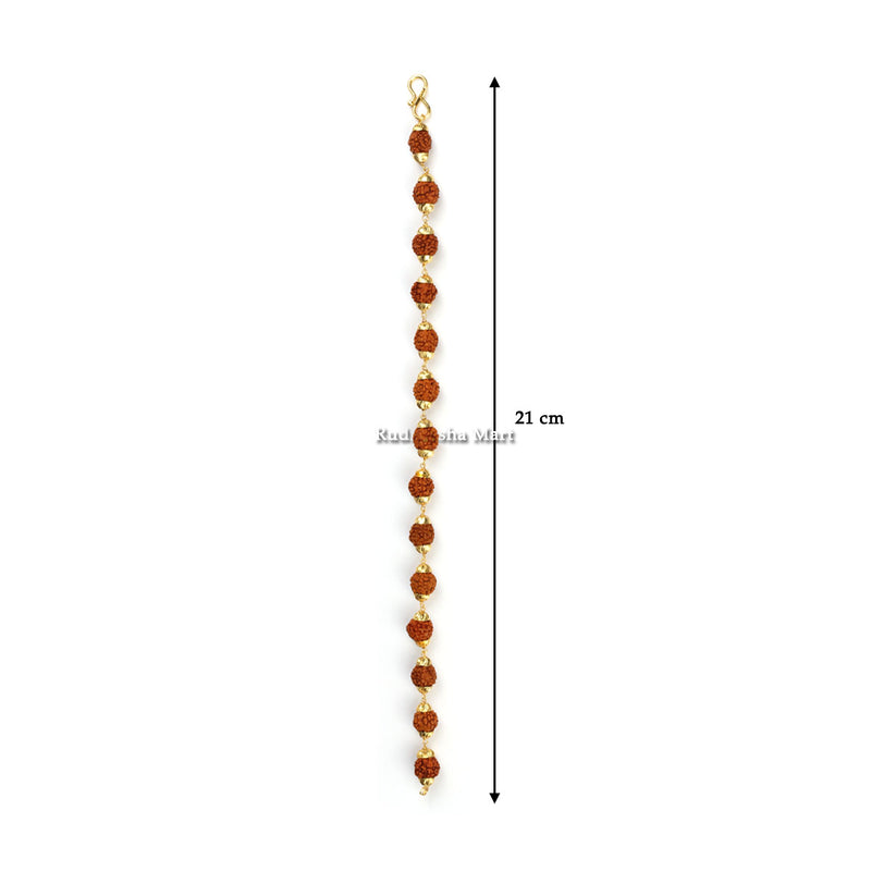 5 Mukhi Java Rudraksha Gold Plated Bracelet in India, US, UK, Australia, Europe