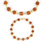 5 Mukhi Java Rudraksha Gold Plated Bracelet in India, US, UK, Australia, Europe