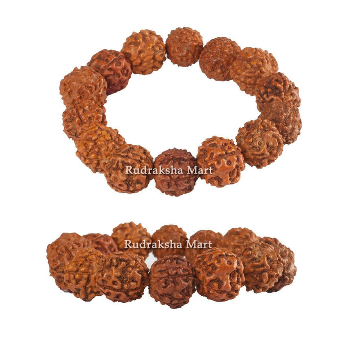 5 Mukhi Java Rudraksha Beads Bracelet in Stretchable Thread in India, US, UK, Australia, Europe