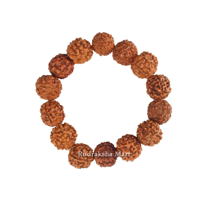 5 Mukhi Java Rudraksha Beads Bracelet in Stretchable Thread in India, US, UK, Australia, Europe