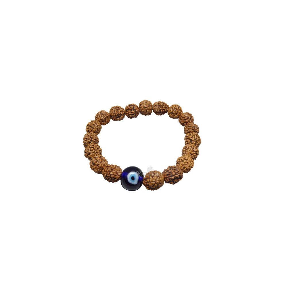 5 Mukhi Java Rudraksha Bracelet With Nazar Suraksha Kawach in India, US, UK, Australia, Europe