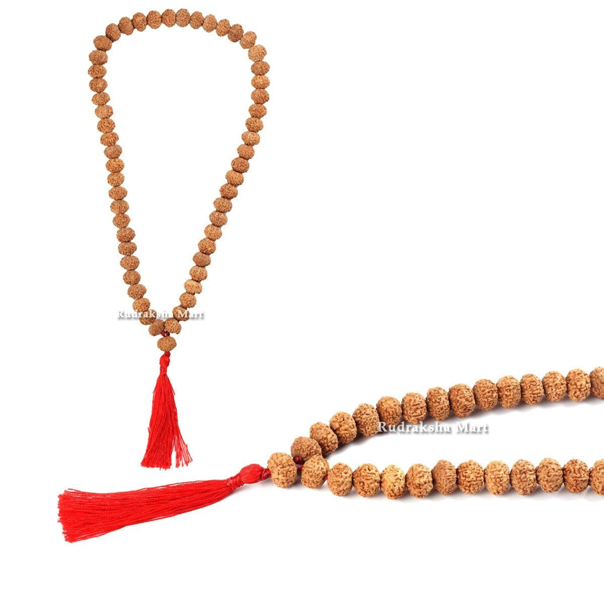 6 Mukhi Java Rudraksha Mala - 54 Beads in India, US, UK, Australia, Europe