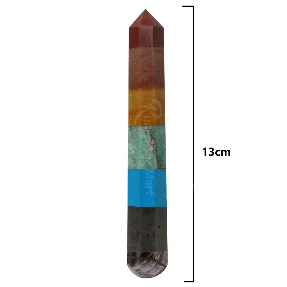 7 Chakra Pencil Bonded Tower For Reiki Healing in India, US, UK, Australia, Europe