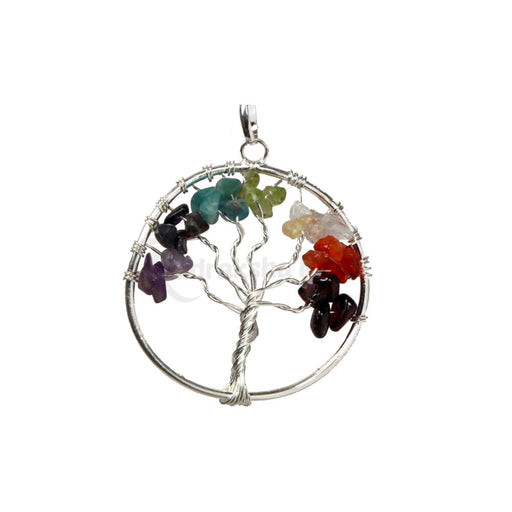 7 Chakra Multicolor Crystal Tree Of Life Pendant in India, US, UK, Australia, Europe