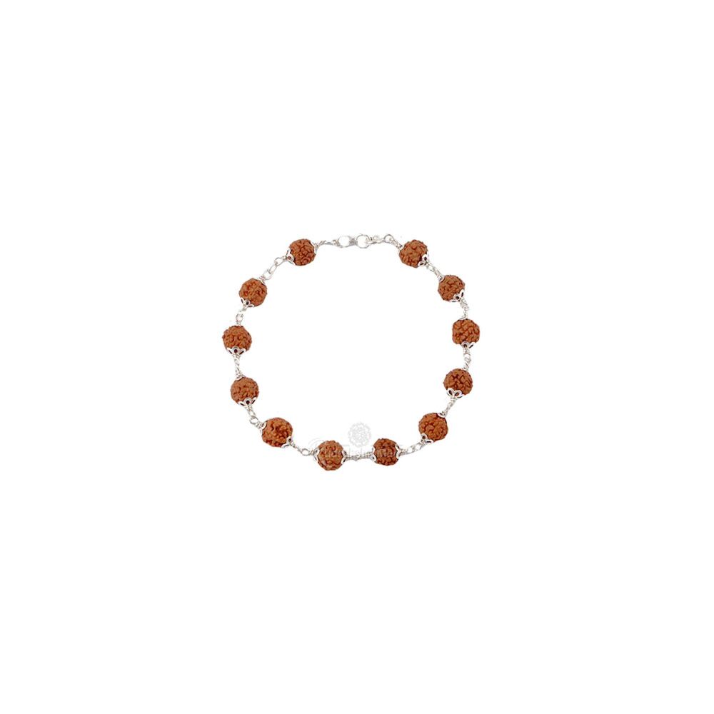 7 Mukhi Java Rudraksha Bracelet in Pure Silver in India, US, UK, Australia, Europe