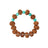 7 Mukhi Java Rudraksha with Turquoise Stretchable Bracelet in India, US, UK, Australia, Europe
