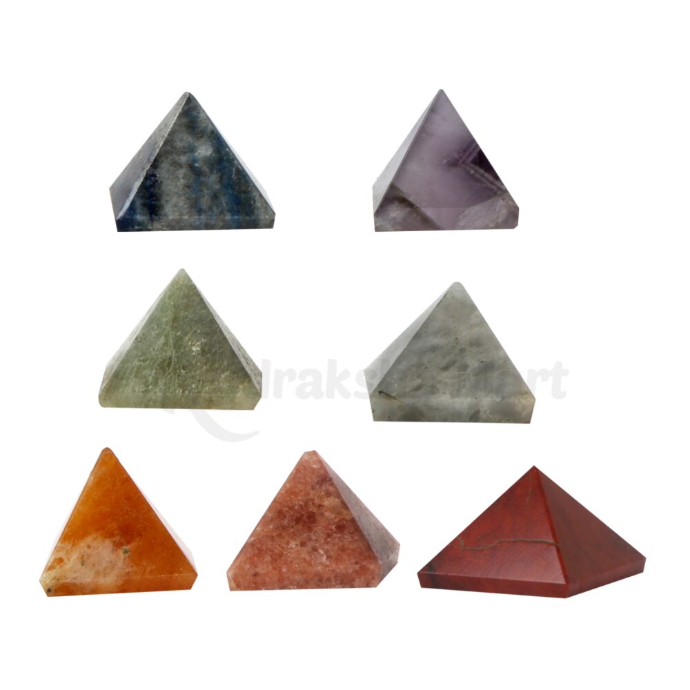 7 Chakra Reiki Crystal Pyramid Set in India, US, UK, Australia, Europe