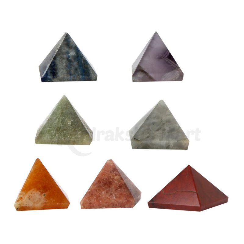 7 Chakra Reiki Crystal Pyramid Set in India, US, UK, Australia, Europe