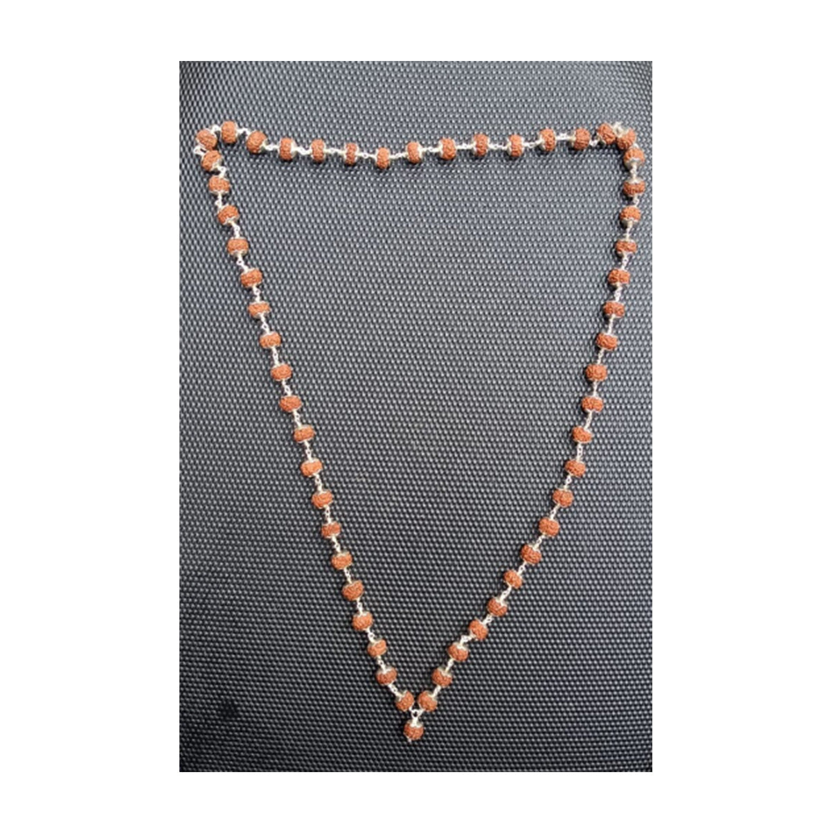 9 Mukhi Indonesian (Java) Rudraksha Durga Mala in Pure Silver Made 54 +1 Beads mala in India, US, UK, Australia, Europe