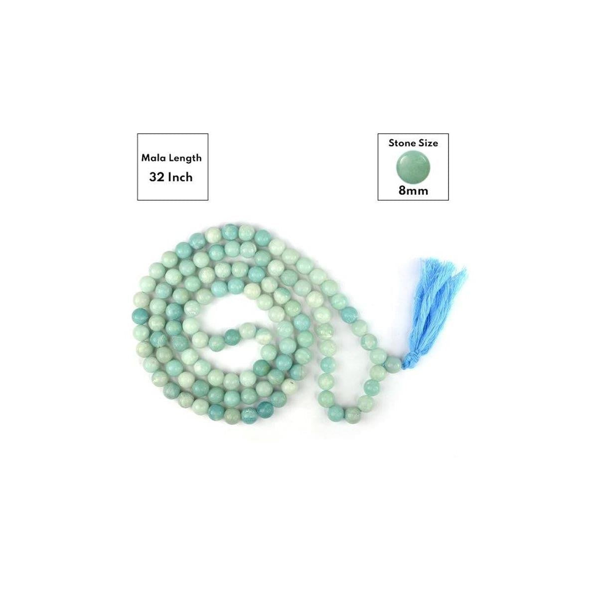 Amazonite Round Beads Mala in India, US, UK, Australia, Europe