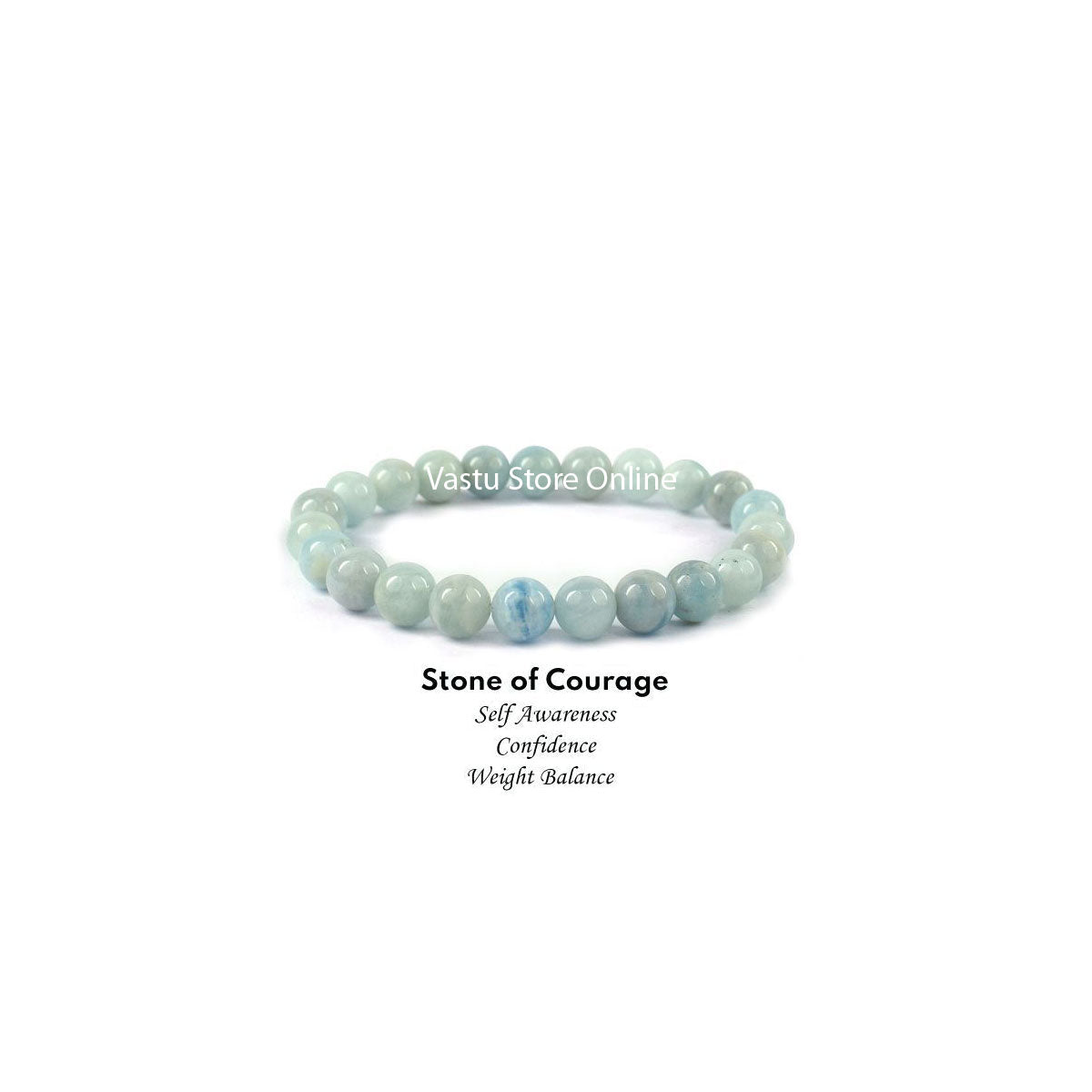 Aquamarine Round Crystal Bracelet in India, US, UK, Australia, Europe