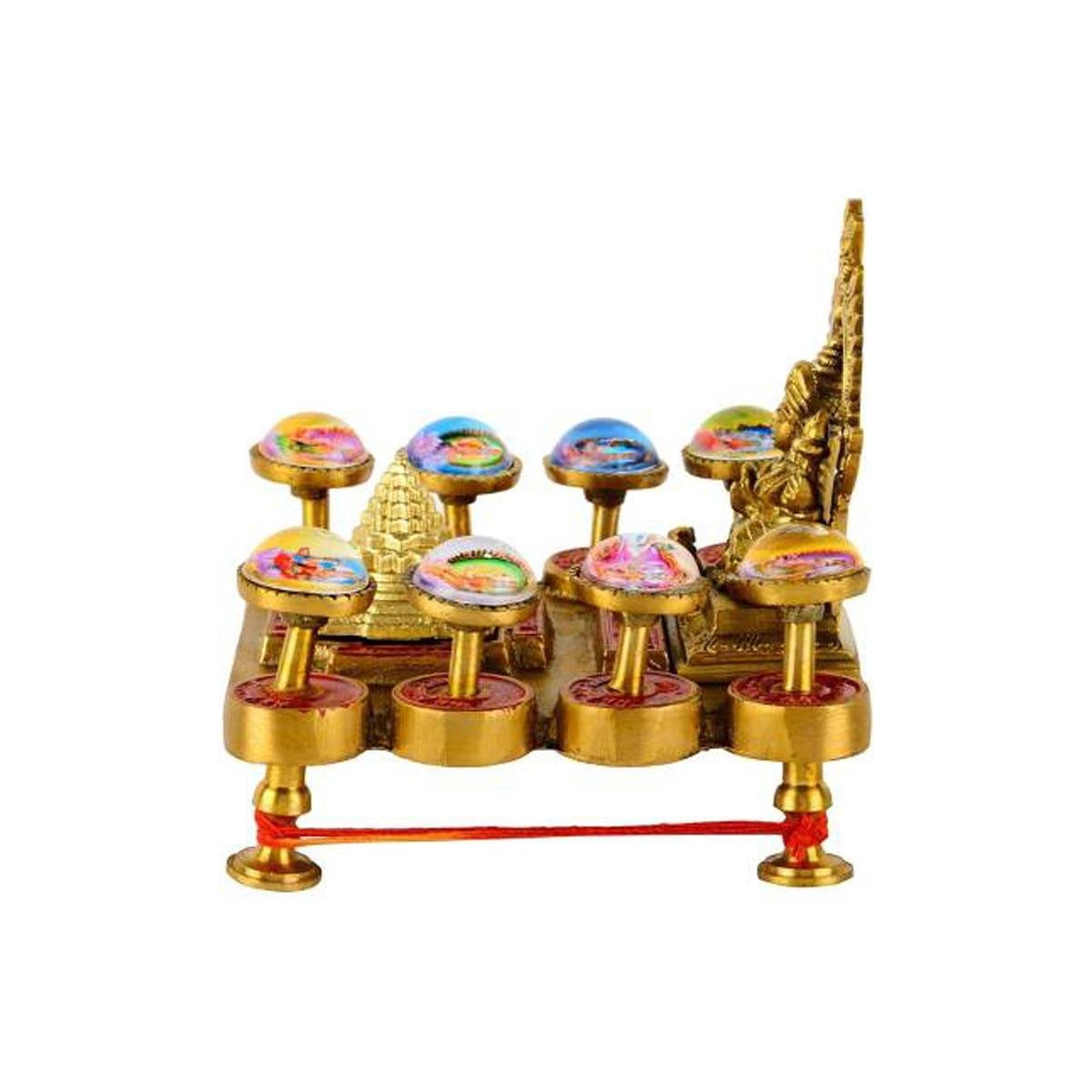 Shree Ashta Laxmi with Shri Yantra Chowki in Pure Brass in India, US, UK, Australia, Europe
