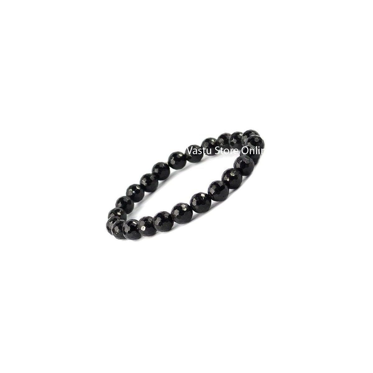 Black Tourmaline Round Crystal Bracelet in India, US, UK, Australia, Europe