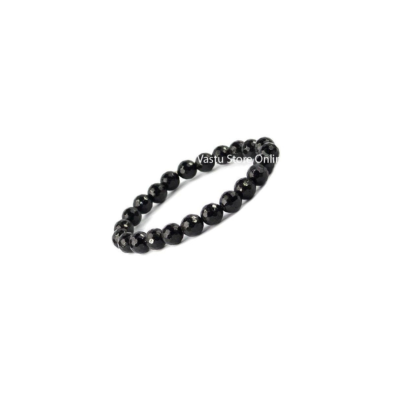 Black Tourmaline Round Crystal Bracelet in India, US, UK, Australia, Europe
