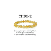 Citrine Round Crystal Bracelet in India, US, UK, Australia, Europe