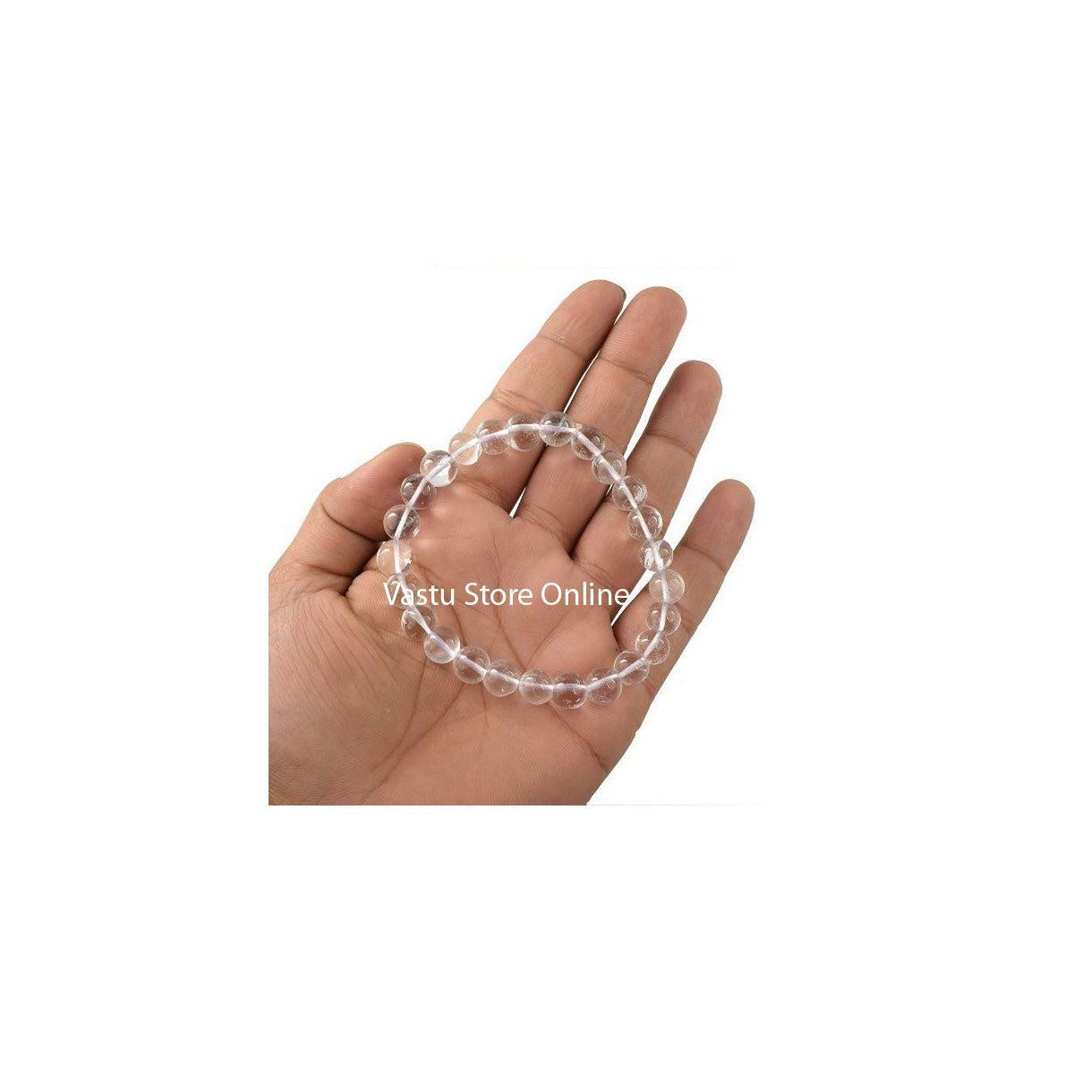 Clear Quartz Round Crystal Bracelet in India, US, UK, Australia, Europe