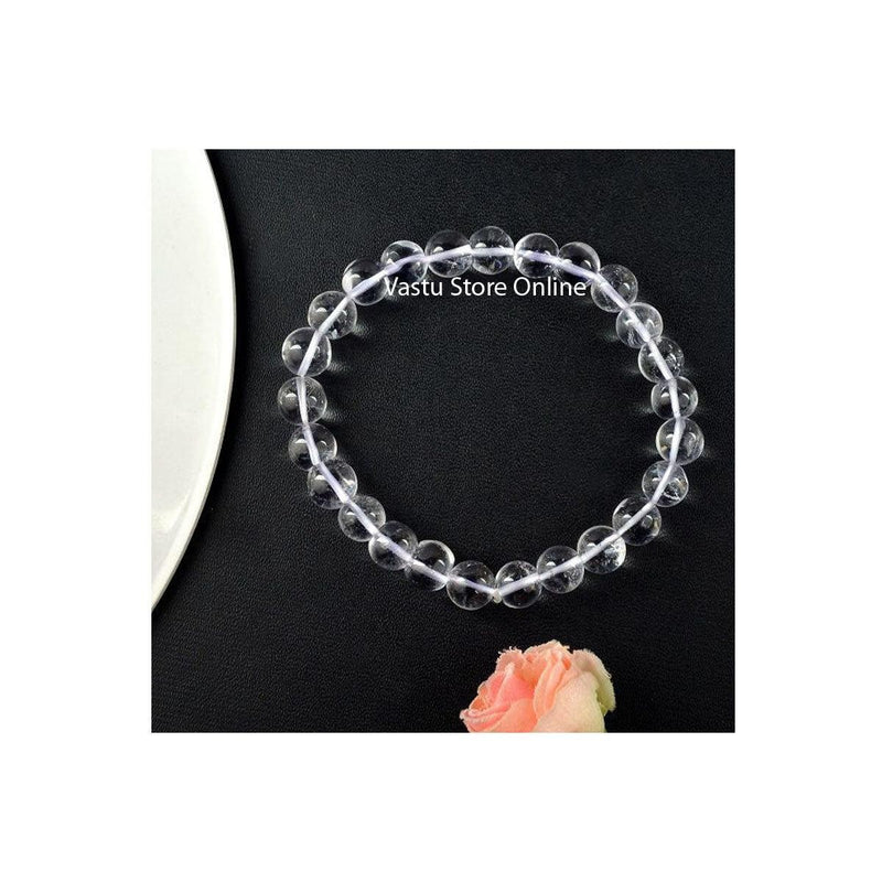 Clear Quartz Round Crystal Bracelet in India, US, UK, Australia, Europe