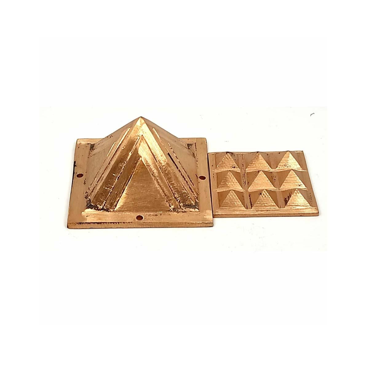 Copper Vastu Pyramid Set for Home Office Temple in India, US, UK, Australia, Europe
