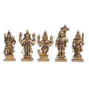 Brass Dashavatara Dasavatharam of Lord Vishnu Statues Ten Incarnations Avatars Idol Murti for Mandir Puja Temple in India, US, UK, Australia, Europe