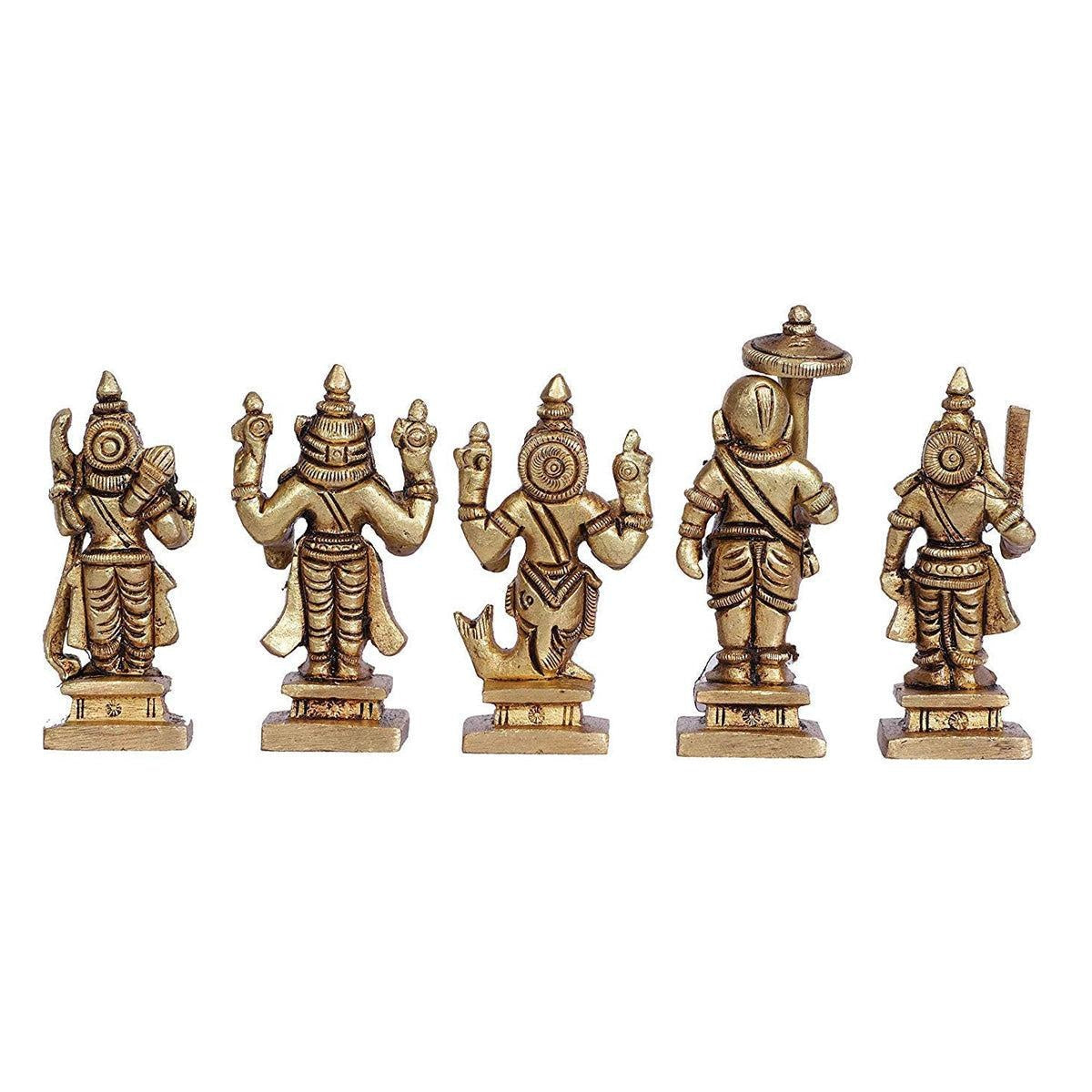 Brass Dashavatara Dasavatharam of Lord Vishnu Statues Ten Incarnations Avatars Idol Murti for Mandir Puja Temple in India, US, UK, Australia, Europe