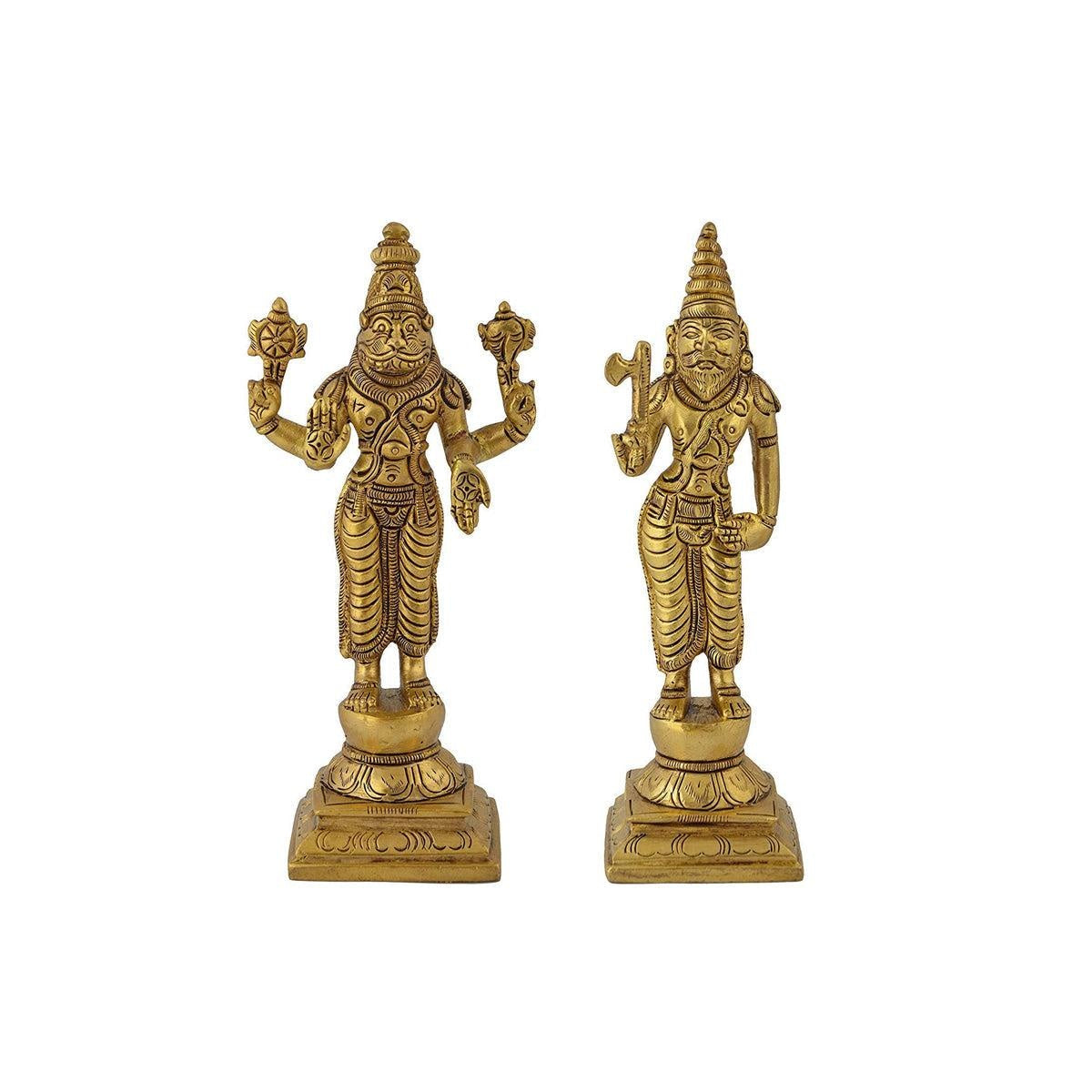 Brass Dashavatara of Lord Vishnu Statues Ten Incarnations Avatars Idol Murti for Mandir Puja Temple in India, US, UK, Australia, Europe