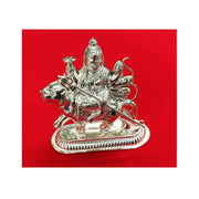 Pure Silver Durga Idol for Worship, Home Temple for Vastu, Pooja and Gifting in India, US, UK, Australia, Europe