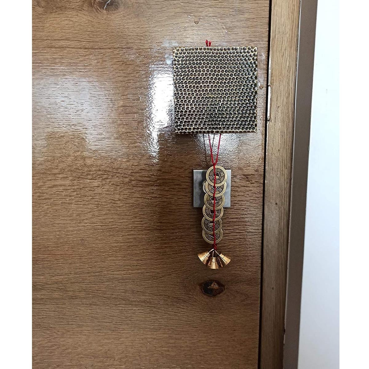 Feng Shui Vastu Lucky Hanging 3 Bell 6 Chinese Coins Main Entrance Door Hanging in India, US, UK, Australia, Europe