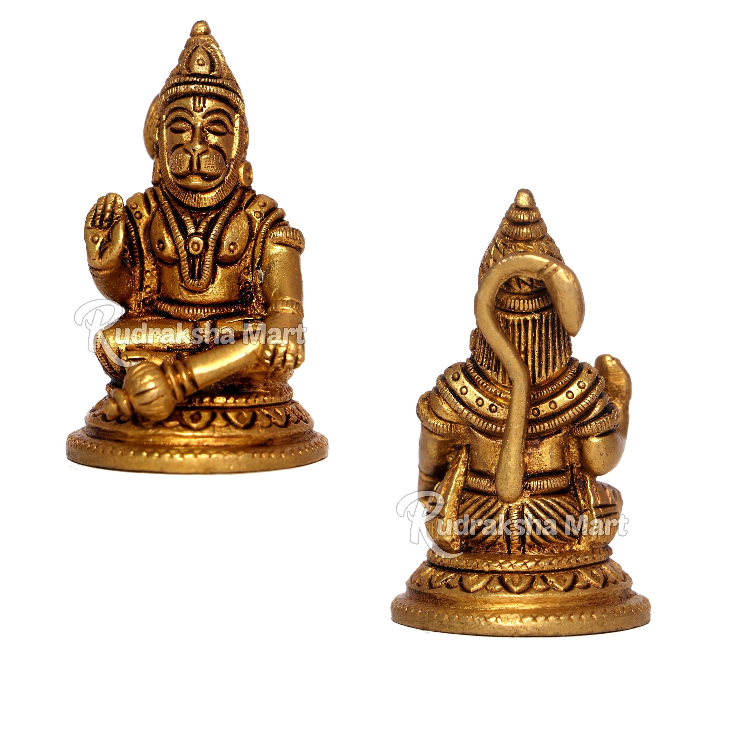 Small Bajrang Bali Hanuman Ji in Brass Idol in India, US, UK, Australia, Europe
