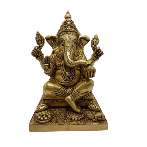 Lord Ganesh Sitting Idol Sculpture Good Luck & Success in India, US, UK, Australia, Europe