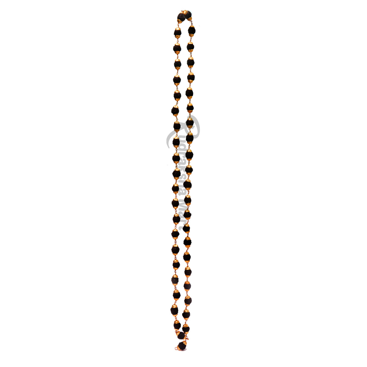 5 Mukhi Java Rudraksha Beads Gold Plated Mala - 44 Beads Mala in India, US, UK, Australia, Europe