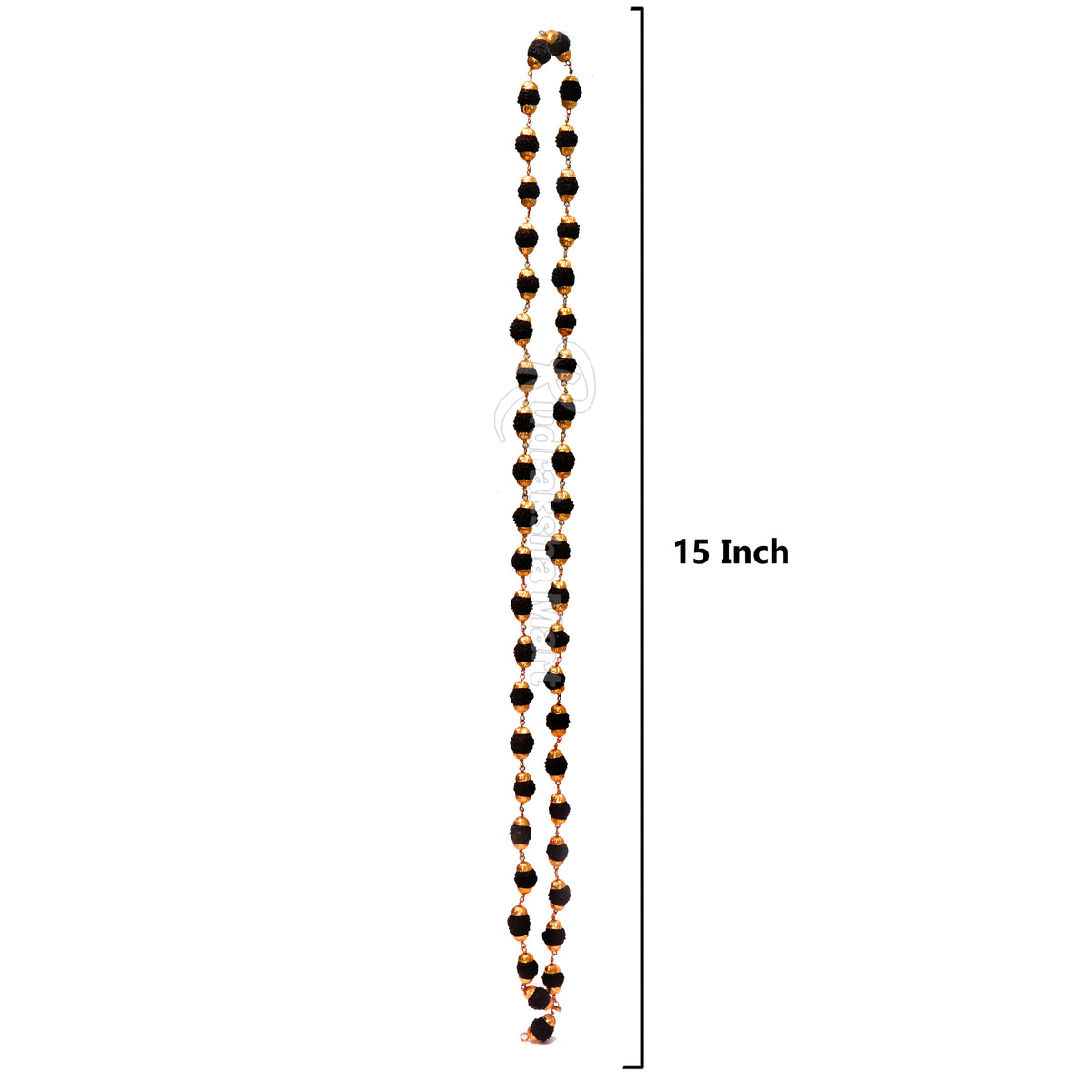 5 Mukhi Java Rudraksha Beads Gold Plated Mala - 44 Beads Mala in India, US, UK, Australia, Europe