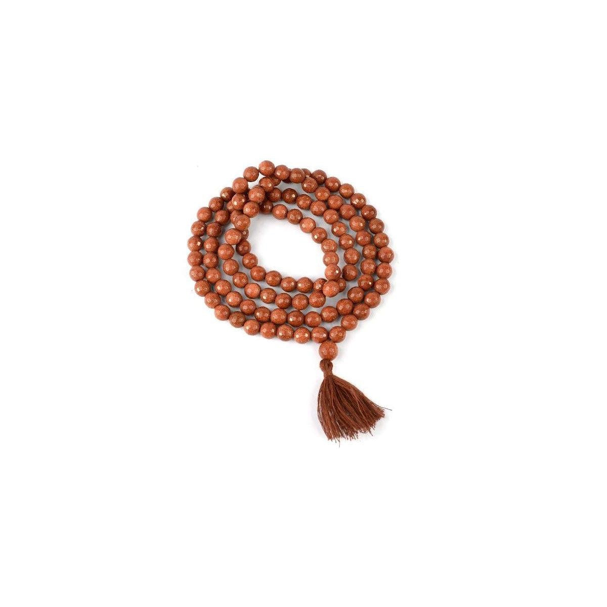 Goldstone Brown Beads Mala in India, US, UK, Australia, Europe