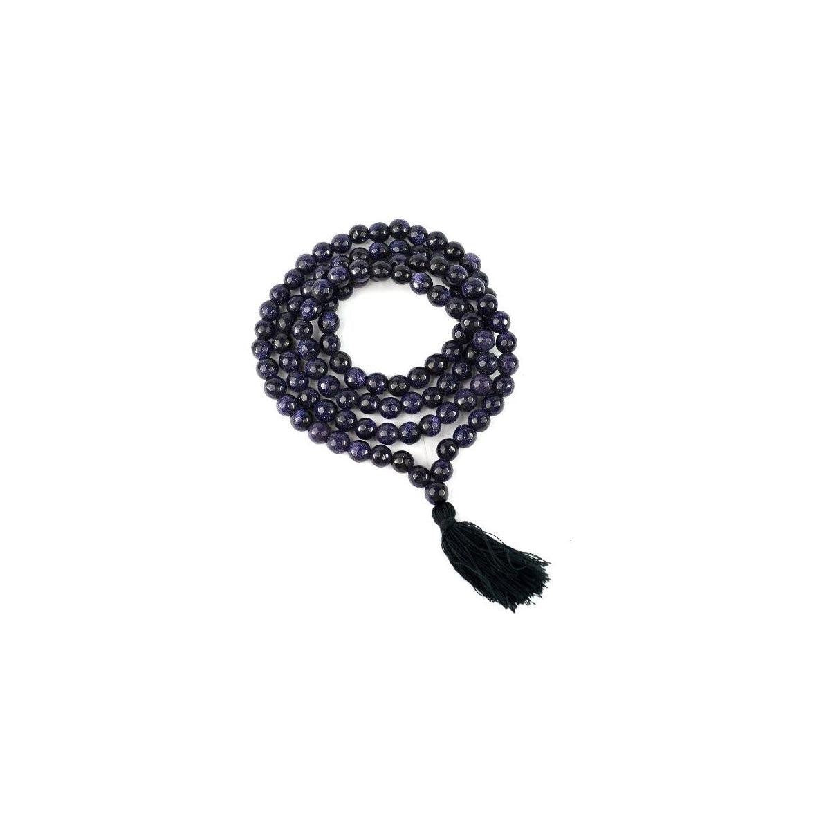 Goldstone Blue Beads Mala in India, US, UK, Australia, Europe