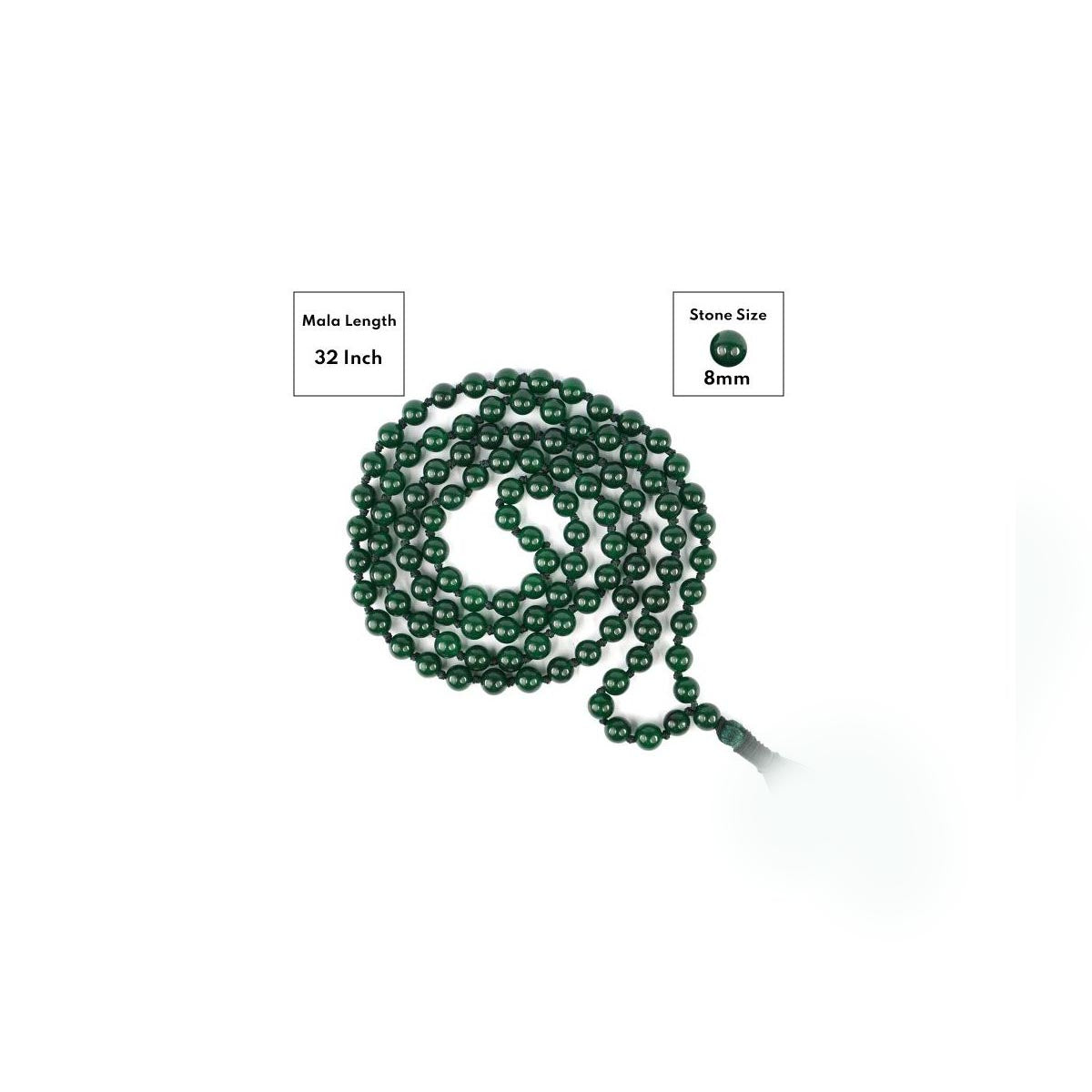 Green Aventurine Round Beads Mala in India, US, UK, Australia, Europe