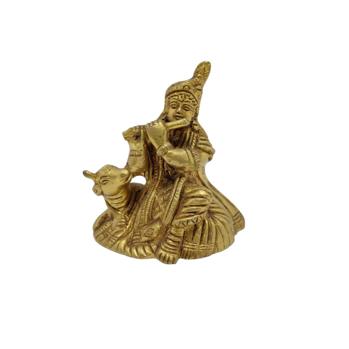 Lord Krishna Playing Flute With Cow Idol in India, US, UK, Australia, Europe