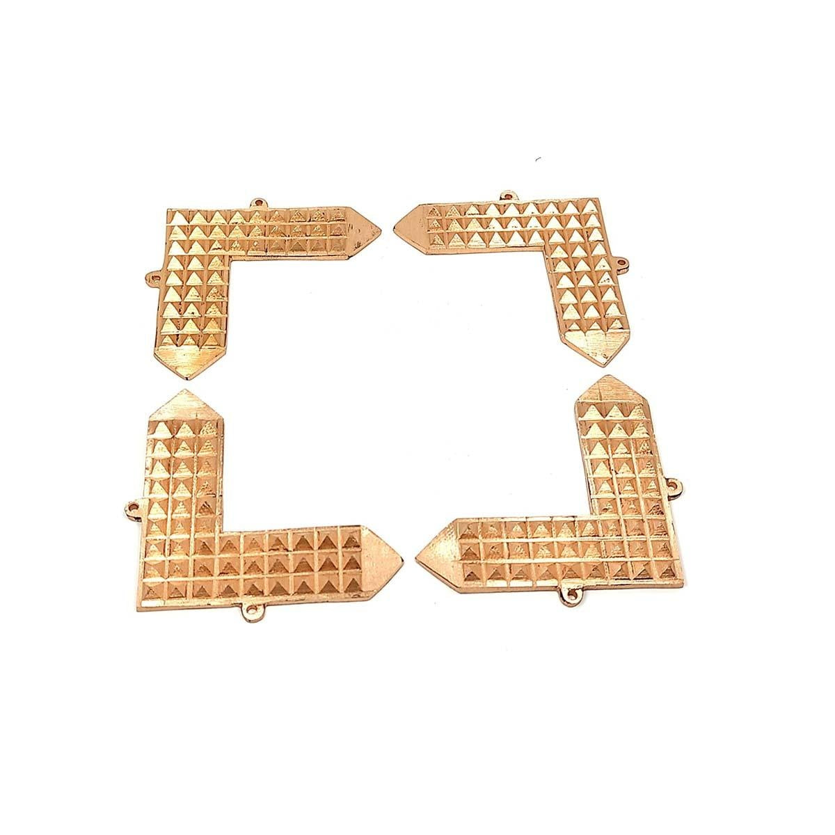 Copper Corner Angle Pyramid Vastu Correction - Multiple Vastu Defects Cures 4 Pcs Set in India, US, UK, Australia, Europe