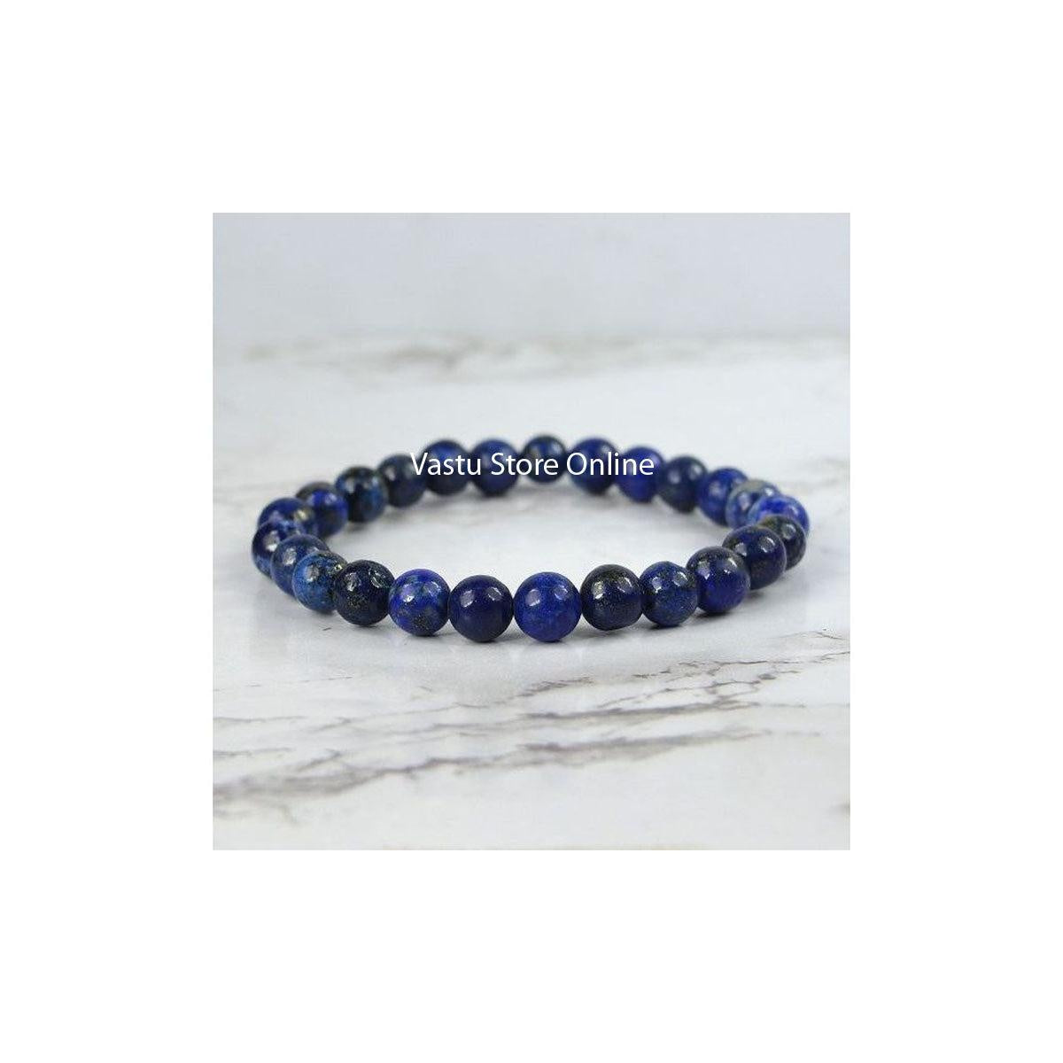 Lapis Lazuli Round Crystal Bracelet in India, US, UK, Australia, Europe