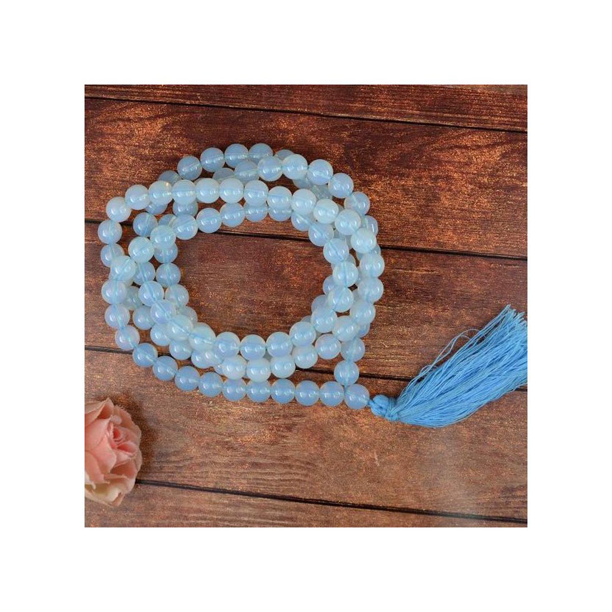 Opalite Round Beads Mala in India, US, UK, Australia, Europe