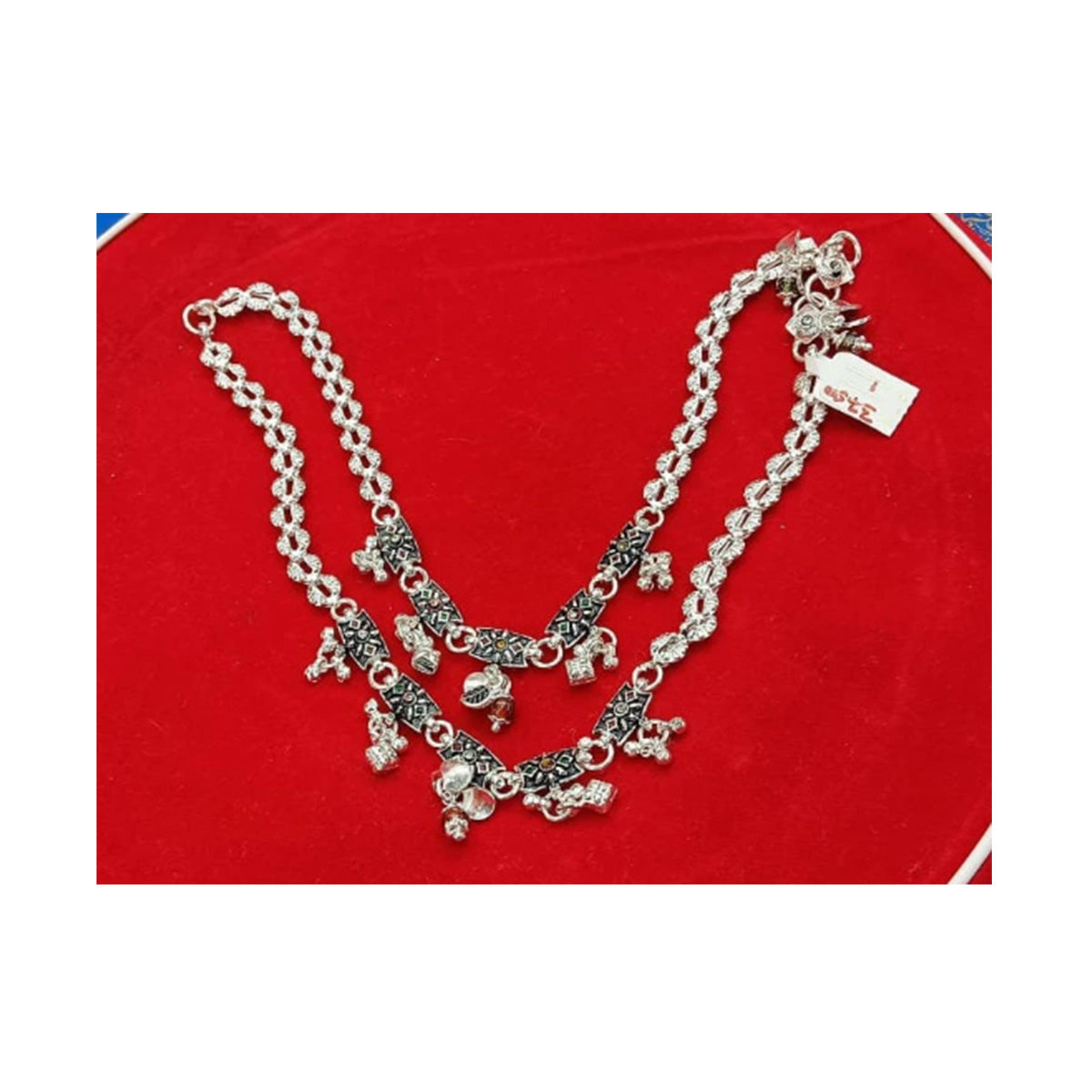 Pure 925 Silver Oxidized Anklet Pair in India, US, UK, Australia, Europe