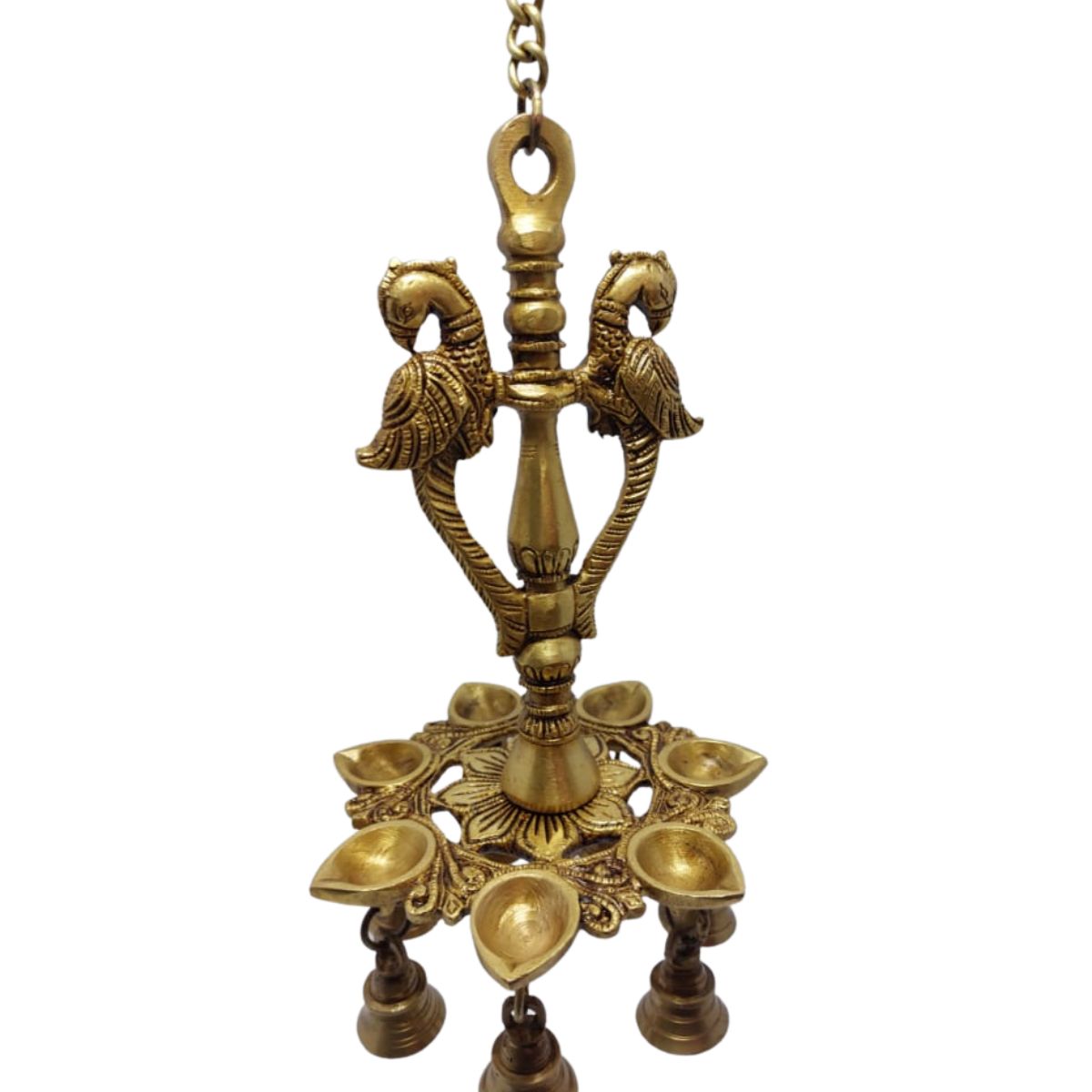 Wall Hanging Brass Lamp in Peacock Design in India, US, UK, Australia, Europe