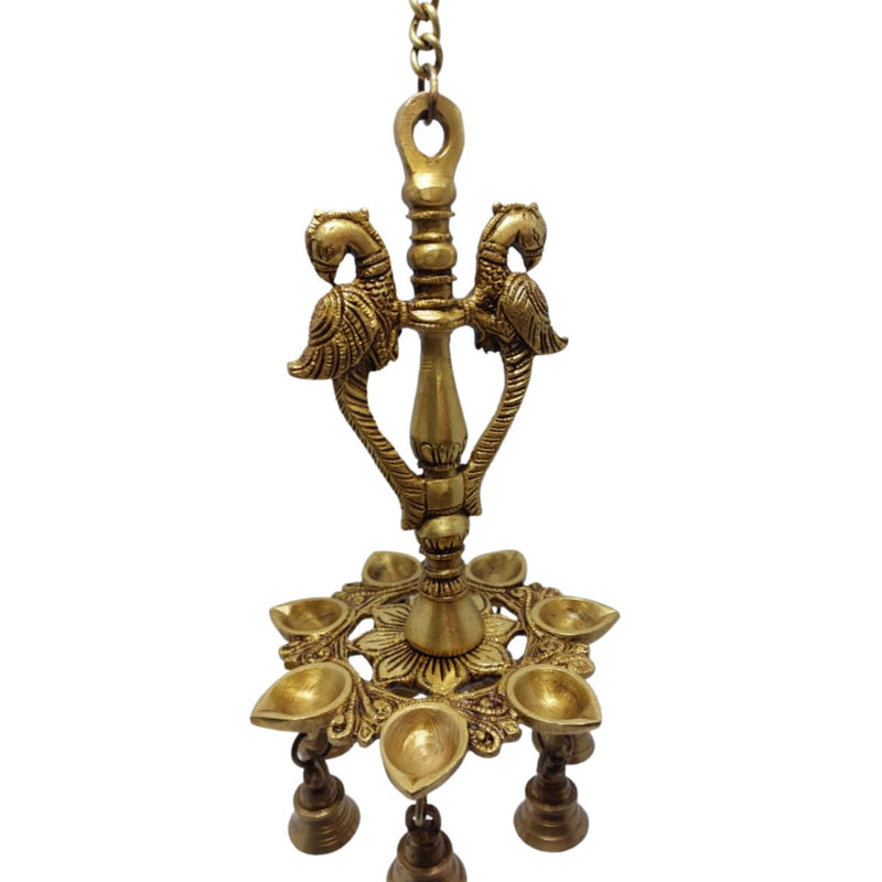Wall Hanging Brass Lamp in Peacock Design in India, US, UK, Australia, Europe