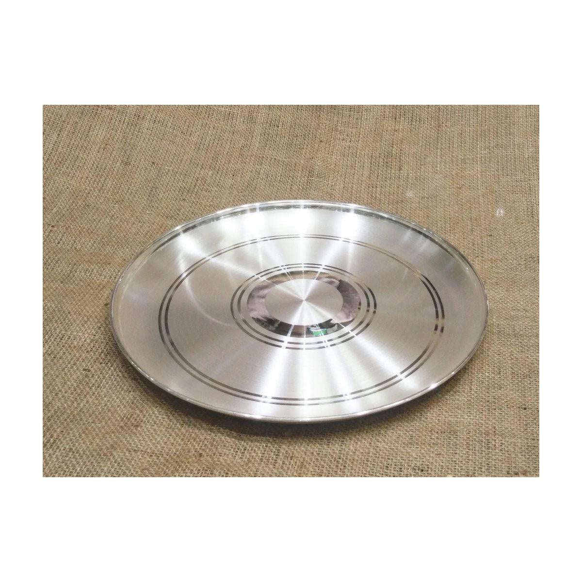 99.9% Pure Silver Handmade solid Plan Silver Thali in India, US, UK, Australia, Europe