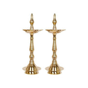 Pure Brass Diya Stand, Samai Oil Lamp In Brass Hindu Religion Puja Vessel, Religion Puja Vessel (Pack of 2) in India, US, UK, Australia, Europe