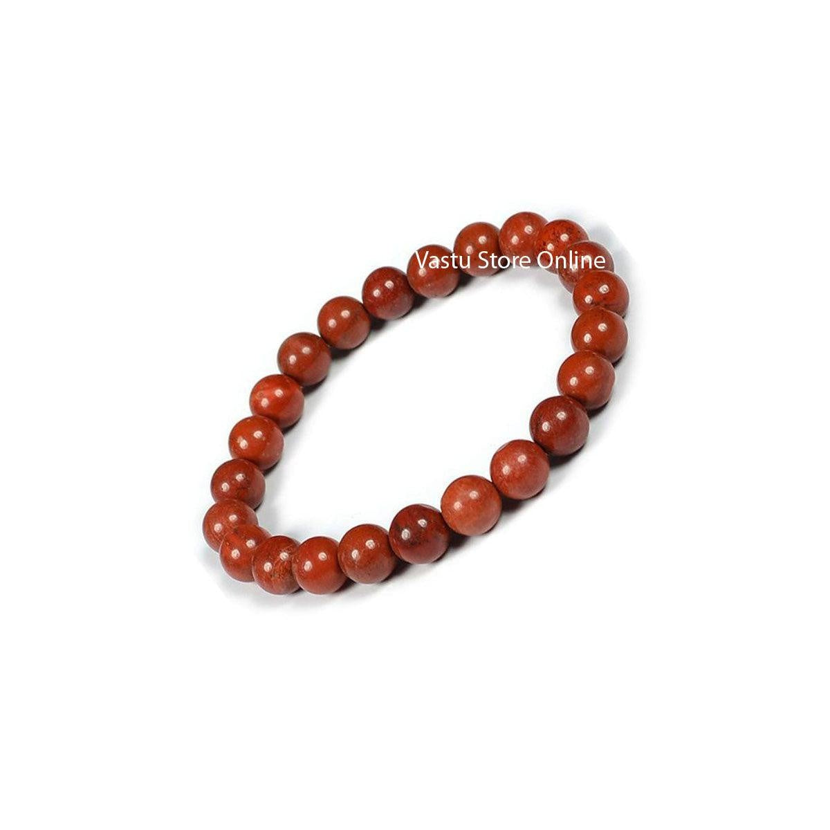Red Jasper Round Crystal Bracelet in India, US, UK, Australia, Europe