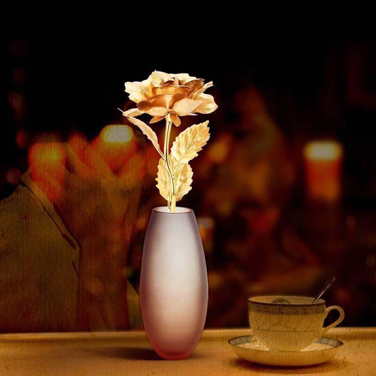 24K Gold Rose with Beautiful Gift Box in India, US, UK, Australia, Europe