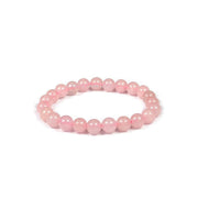 Rose Quartz Round Crystal Bracelet in India, US, UK, Australia, Europe