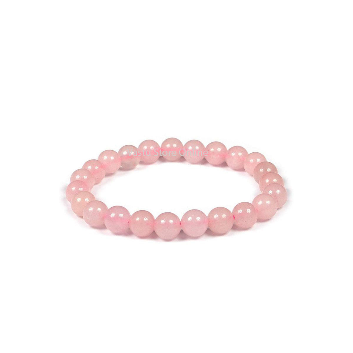 Rose Quartz Round Crystal Bracelet in India, US, UK, Australia, Europe