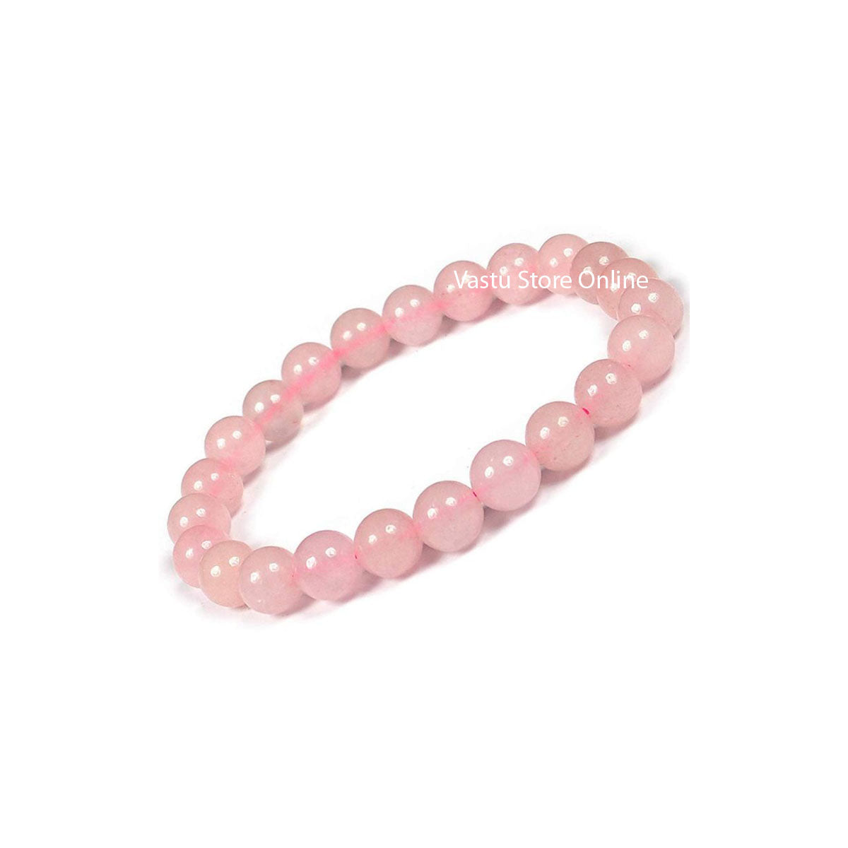 Rose Quartz Round Crystal Bracelet in India, US, UK, Australia, Europe